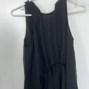Ruffley work tank fancy top